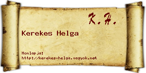 Kerekes Helga névjegykártya